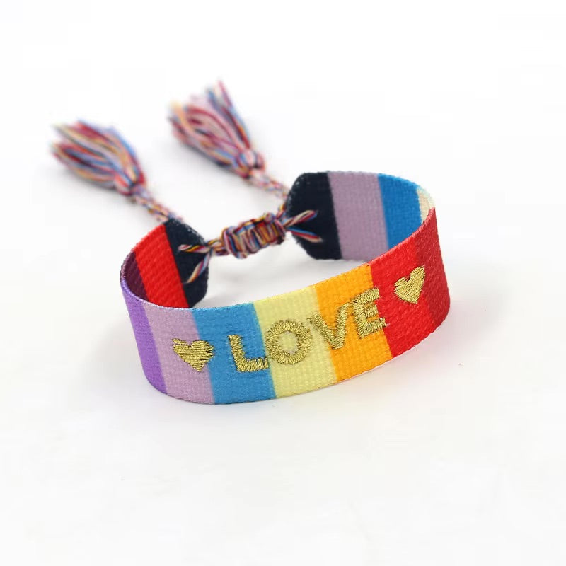 "Love" Embroidered Bracelets - Angels for Children
