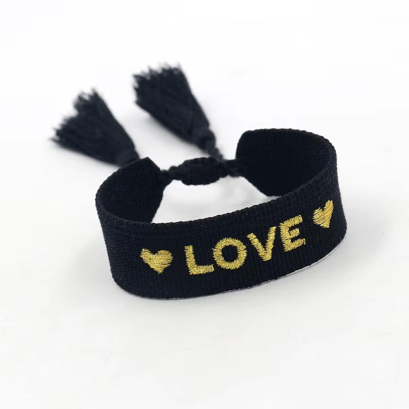 "Love" Embroidered Bracelets - Angels for Children